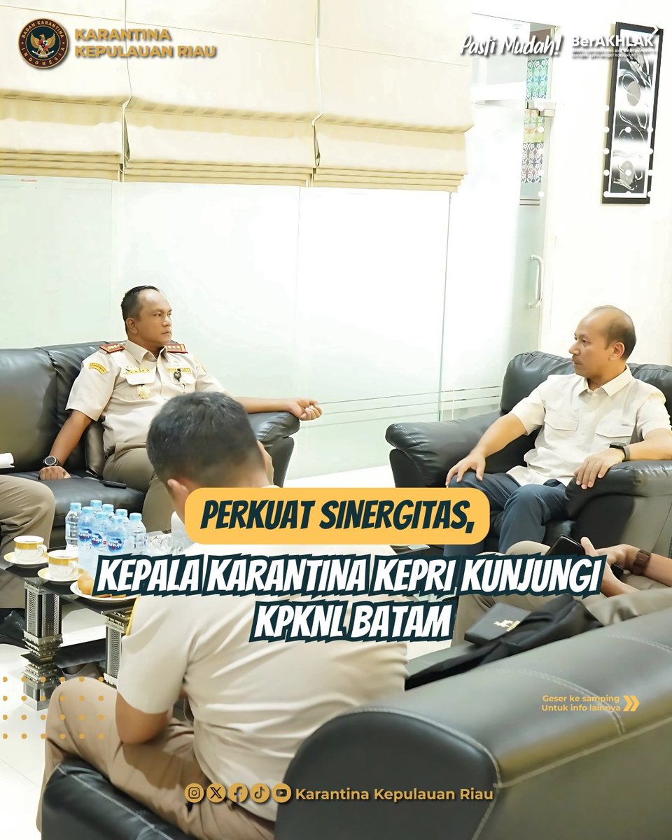 Kepala Karantina Kepulauan Riau (Kepri), Hasim melakukan kunjungan ke Kantor Pelayanan Kekayaan Negara dan Lelang (KPKNL) Batam. Selasa (9/9)