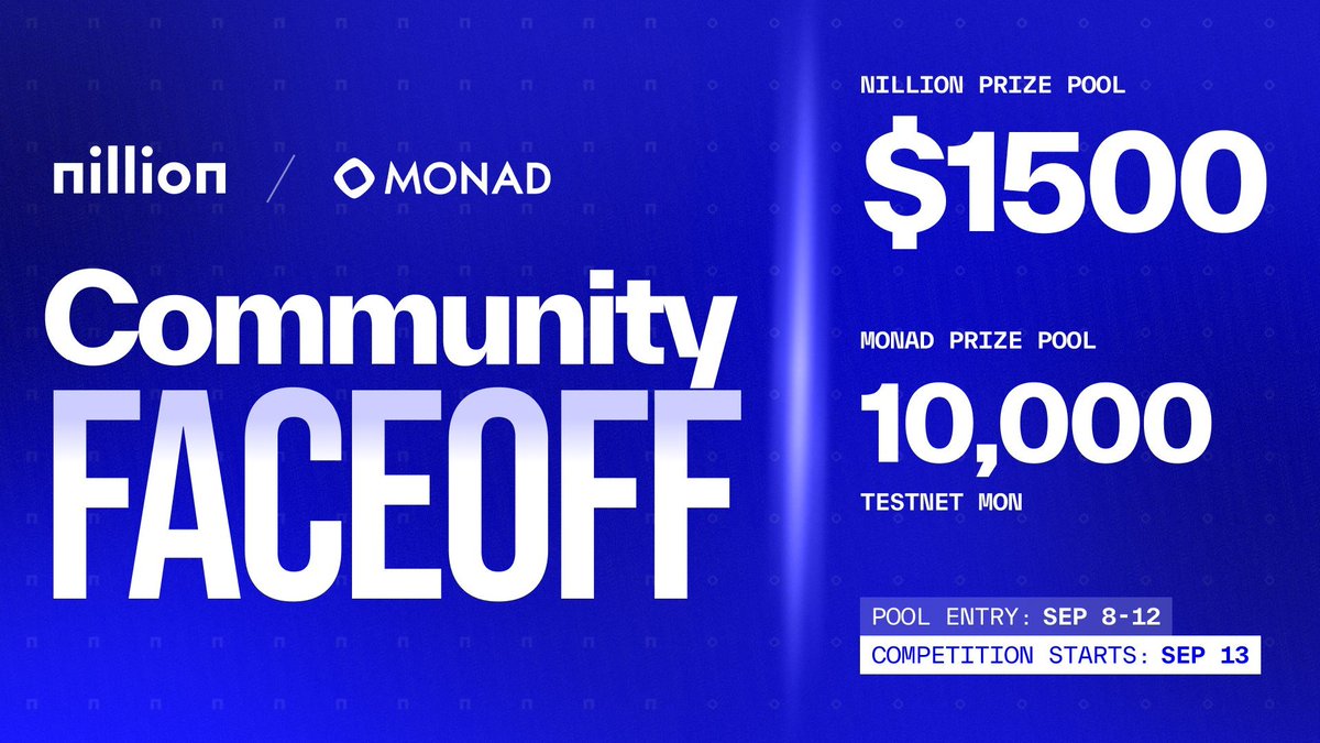 Nillion ⚔️ Monad: Đã đến lúc bước đi rồi.

<a href="/HealthBlocks/">HealthBlocks</a> đã khởi động một chiến dịch "Đi bộ để kiếm tiền", nơi Nillion và <a href="/monad/">Monad ⨀</a> sẽ đối đầu trực tiếp với nhau.

Thông tin chính:

• Thời gian tham gia: 8 - 12 tháng 9
• Cuộc thi bắt đầu: 13 tháng 9
• Thử