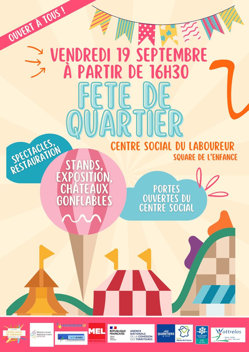 Nous serons présents à la fête du quartier du Laboureur. Nous avons hâte de vous retrouver !