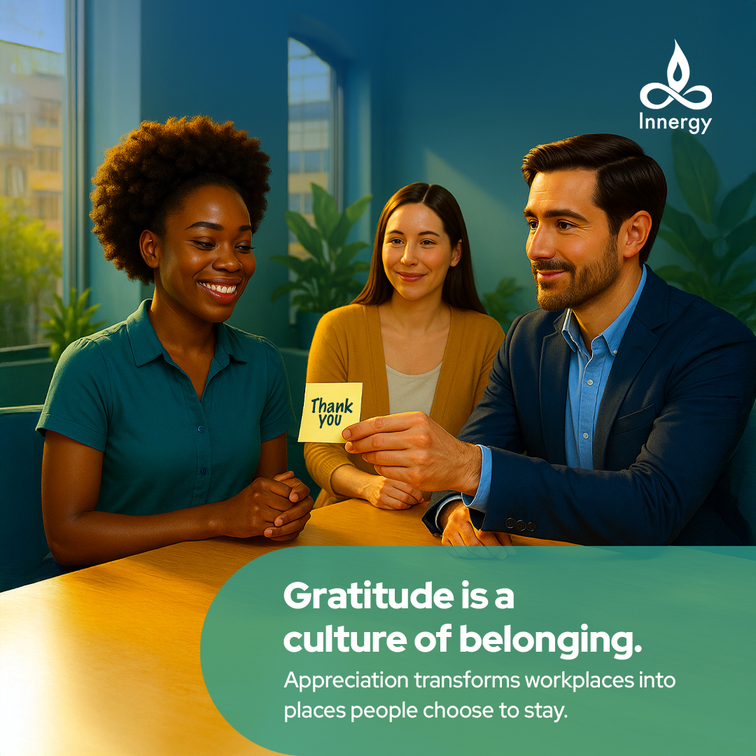 innergyapp's tweet photo. Gratitude transforms workplaces into cultures of loyalty. With Innergy, gratitude becomes a daily habit—through peer recognition, reflection, and appreciation that keeps teams connected and committed.

#Innergy #WorkplaceCulture #EmployeeEngagement #GratitudeAtWork #TeamLoyalty #LeadershipStrategy #CHROCommunity #HRLeadership #EmployeeRecognition #Belonging