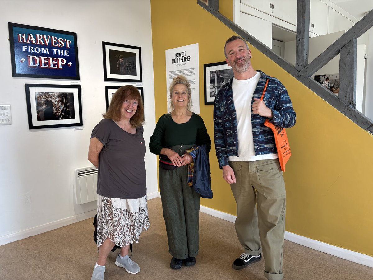 Proud to welcome Sitka-Liisa Konttinen MBE internationally renowned photographer &amp; local poet Joan Hewitt to the Old Low Light today, being shown around the Harvest of the Deep exhibition by creator Pete Robinson.