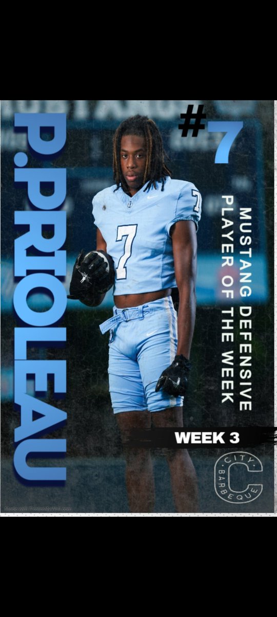 Mustang Players of The Week!! 💙🩵🐎🏈‼️