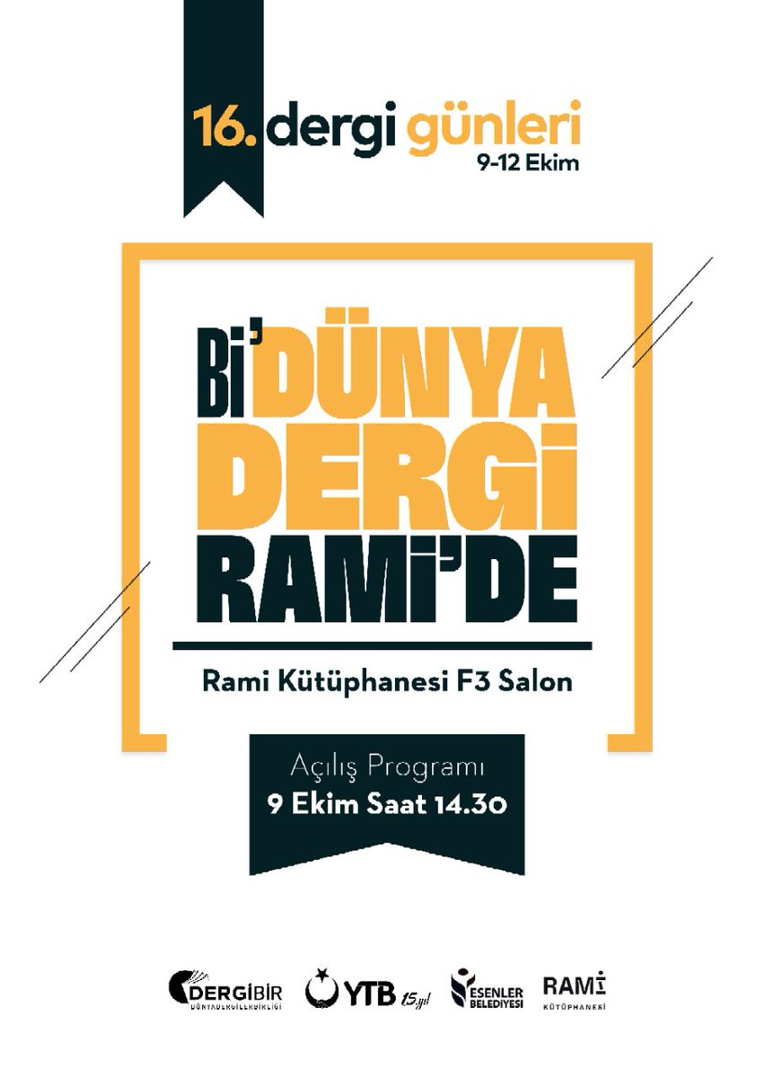 📚 16. Dergi Günleri başlıyor!

Okurla yazarın buluştuğu, fikirlerin paylaşıldığı bu güzel atmosfer yeniden kapılarını aralıyor.

Biz hazırız, heyecan dorukta! Siz de bu yolculuğa katılın, dergi kokusunu, muhabbetini ve bereketini birlikte yaşayalım.
#DergiGünleri16