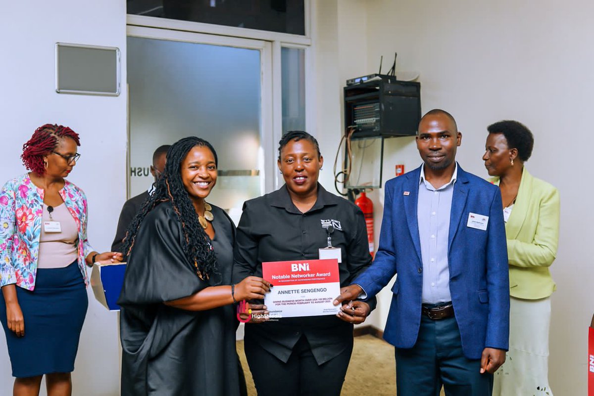 StudioSN2020's tweet photo. Our CEO, Annette Sengendo, has been recognized as one of the biggest givers in BNI Abundance. Her incredible generosity and big heart are a true inspiration! We are so proud to celebrate you, Madam Annette
#BNIAbundance #inspirational #celebration https://t.co/Aj4O7gWwHD