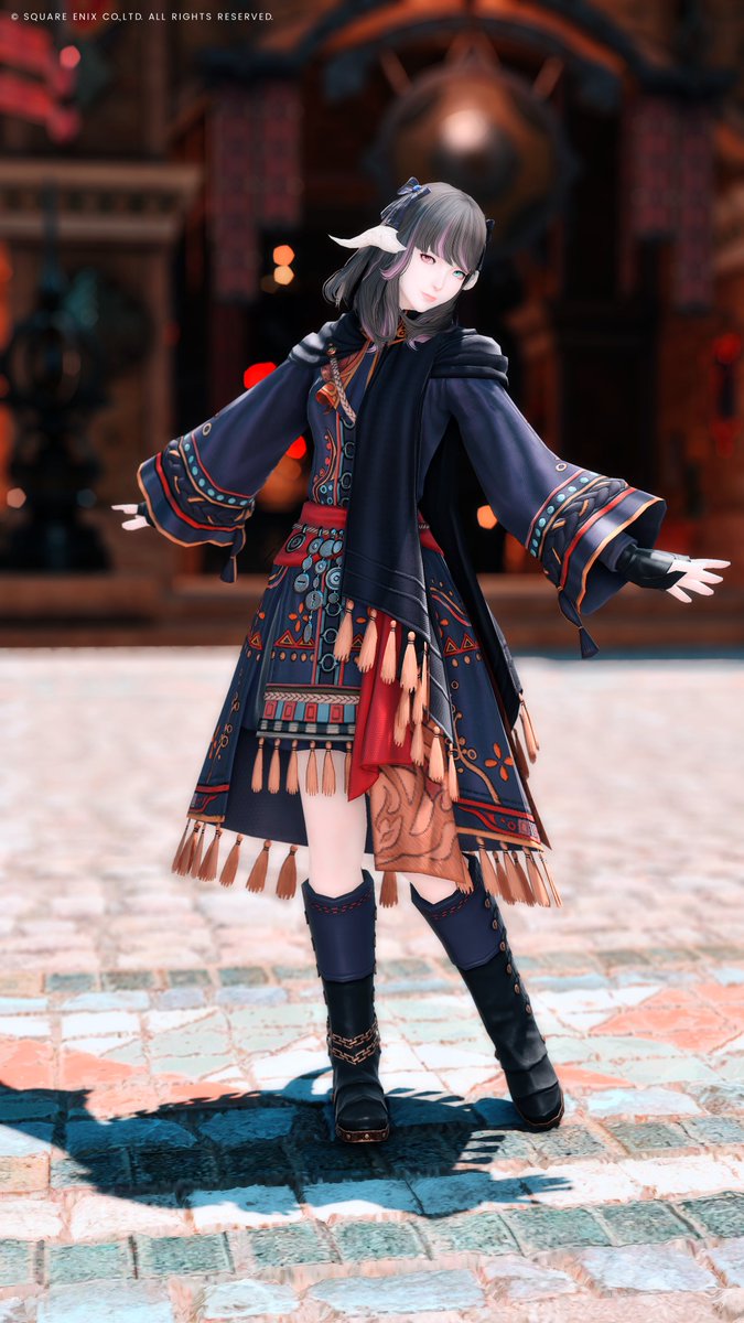 Dan_StarsFF14's tweet image. 見て～～～～！！
メインターミナルキャス胴めっちゃ可愛い～🖤💜