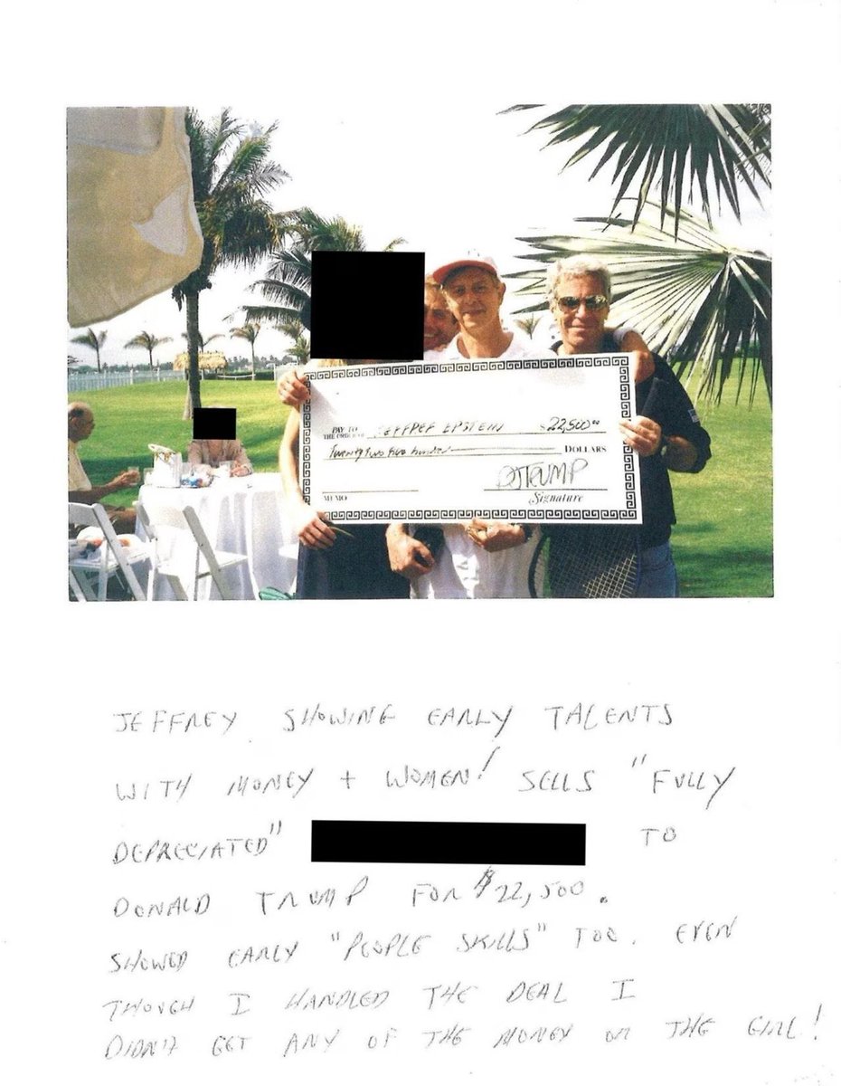 Perfectly normal interaction where Donald Trump the confidential informant buys a “fully depreciated” girl from Democratic hoax Jeffrey Epstein.