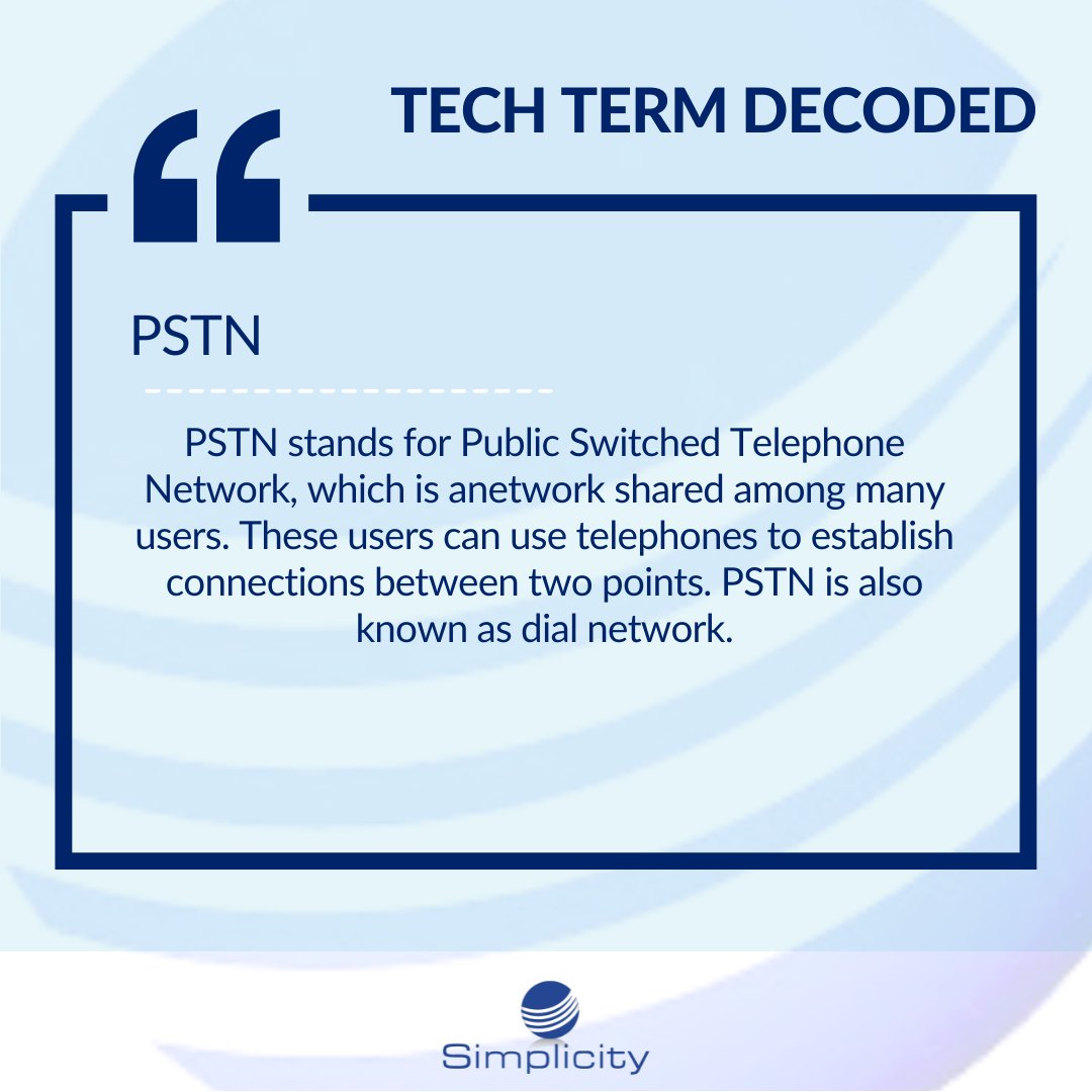 humphreys66amy's tweet image. Next up in our exploration of telecom’s acronym-dense world on this #TechTermTuesday: PSTN—Public Switched Telephone Network. It’s the global system that connects traditional phone calls. 

#TelecomAcronymsExplained #Acronympalooza