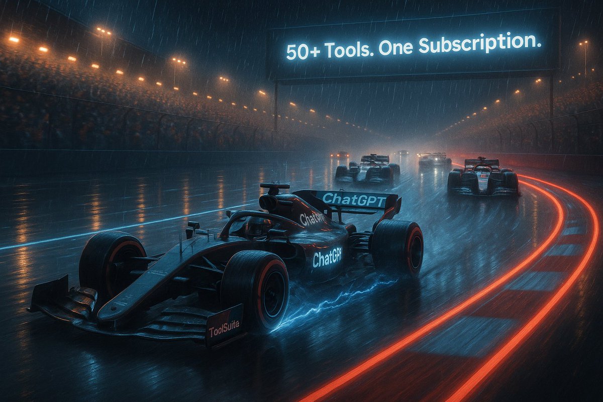 trytoolsuite's tweet image. While others race with one tool…
We built the whole damn garage.

ToolSuite isn’t just one AI. It’s 50+ elite tools in one place — for ads, research, design, video, and more.
No more switching tabs. No more burning cash.
Just pure, unfair speed.

💻 One subscription.
⚡ All…