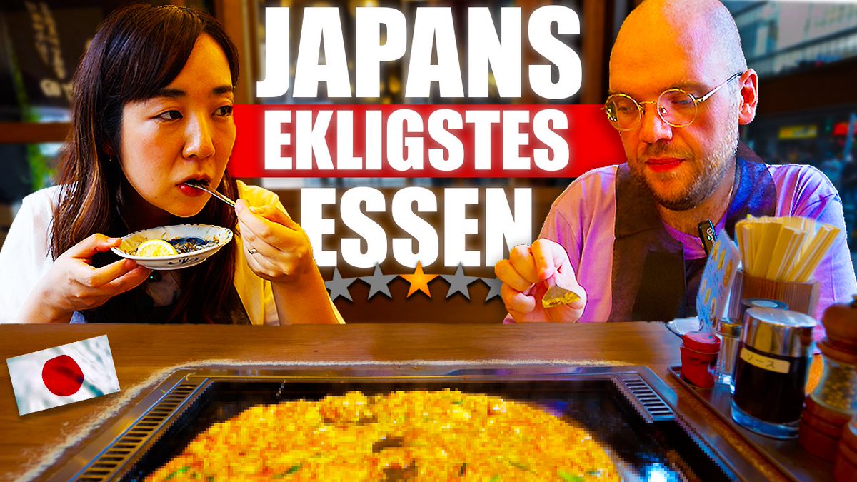 Yoriko und ich essen Japans am ekligsten aussehendes Essen - Monjayaki.

Trotz des grotesken Aussehens, ist es wert zu probieren?

Die Antwort gibts hier:

Dieses japanische Essen sieht eklig aus 🤢 (aber schmeckt genial!)
youtu.be/eW8cjA-jDes