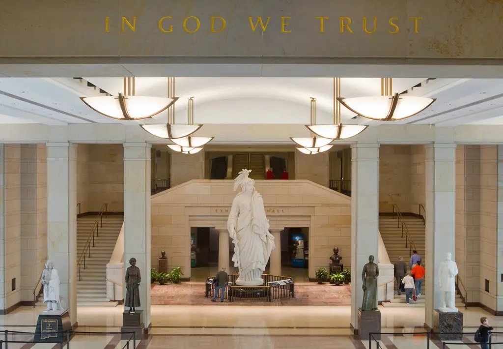 EricLDaugh's tweet photo. 🚨 JUST IN: Senator Josh Hawley (R-MO) files legislation requiring ALL federal buildings nationwide display "IN GOD WE TRUST," per Fox. https://t.co/SB2iuh96L8