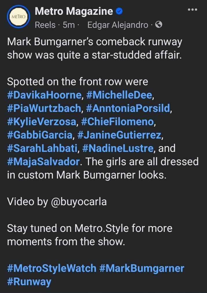 LoisaJema's tweet photo. "Mark Bumgarner’s comeback runway show was quite a star-studded affair"
#JanineGutierrez @janinegutierrez Janine Gutierrez #MarkBumgarner #MetroStyleWatch #MetroStyle
Thank you @MetroMagPH ❤️ https://t.co/qHA5PMKN7n