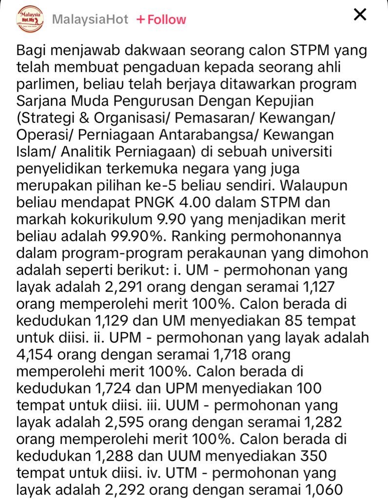IniAlalalannn's tweet image. The audacity pakai kabel politik mengadu dekat MP dikala kau not even top 500 dekat semua UA ni 😂😭

UM - ranking 1,129/2291 (85 placement shj)

UPM - ranking 1,724/ 4154 (100 placement shj)

UUM - ranking 1,288/2,595 (350 placement shj)

UTM - 1,062/ 2292 (55 placement shj)