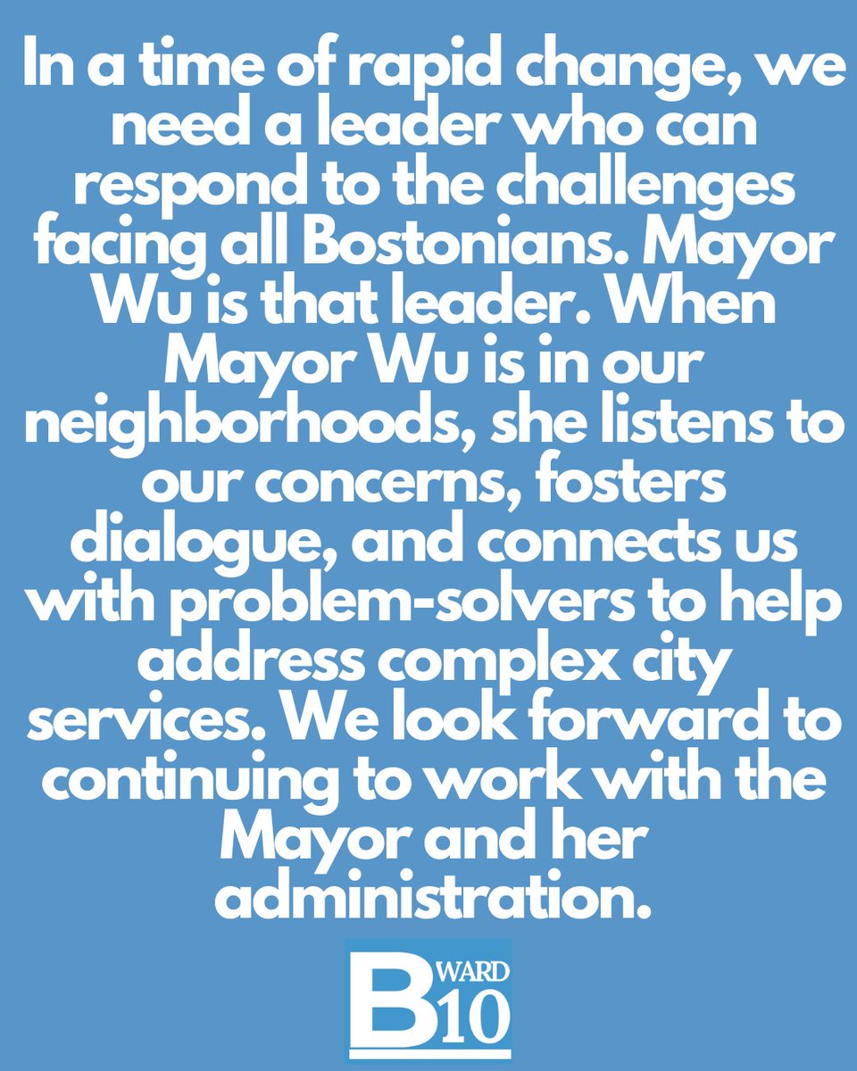 bostonward10's tweet photo. Dear #BosPoli, today is your day to vote for
@wutrain for Mayor. As this time calls for a proven leader Michelle has shown she can take whatever comes her way. https://t.co/0s4jZJxpLs