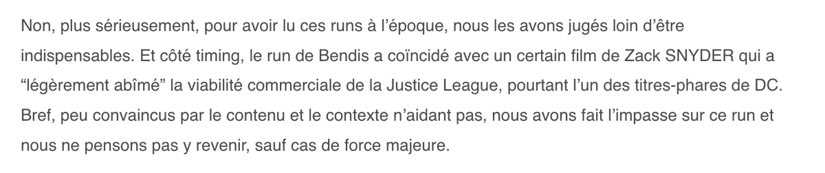 Arno_Kikoo's tweet photo. Exemple concret, pour celles et ceux qui s'amusent à répéter que l'éditeur ne publierait pas un titre "à cause de Zack Snyder" 🙄

Depuis les débuts du MCU on a assez de recul pour savoir que si des films de super-héros marchent BIEN ça ne se traduit PAS forcément en ventes de bd https://t.co/BGd8W0hL78