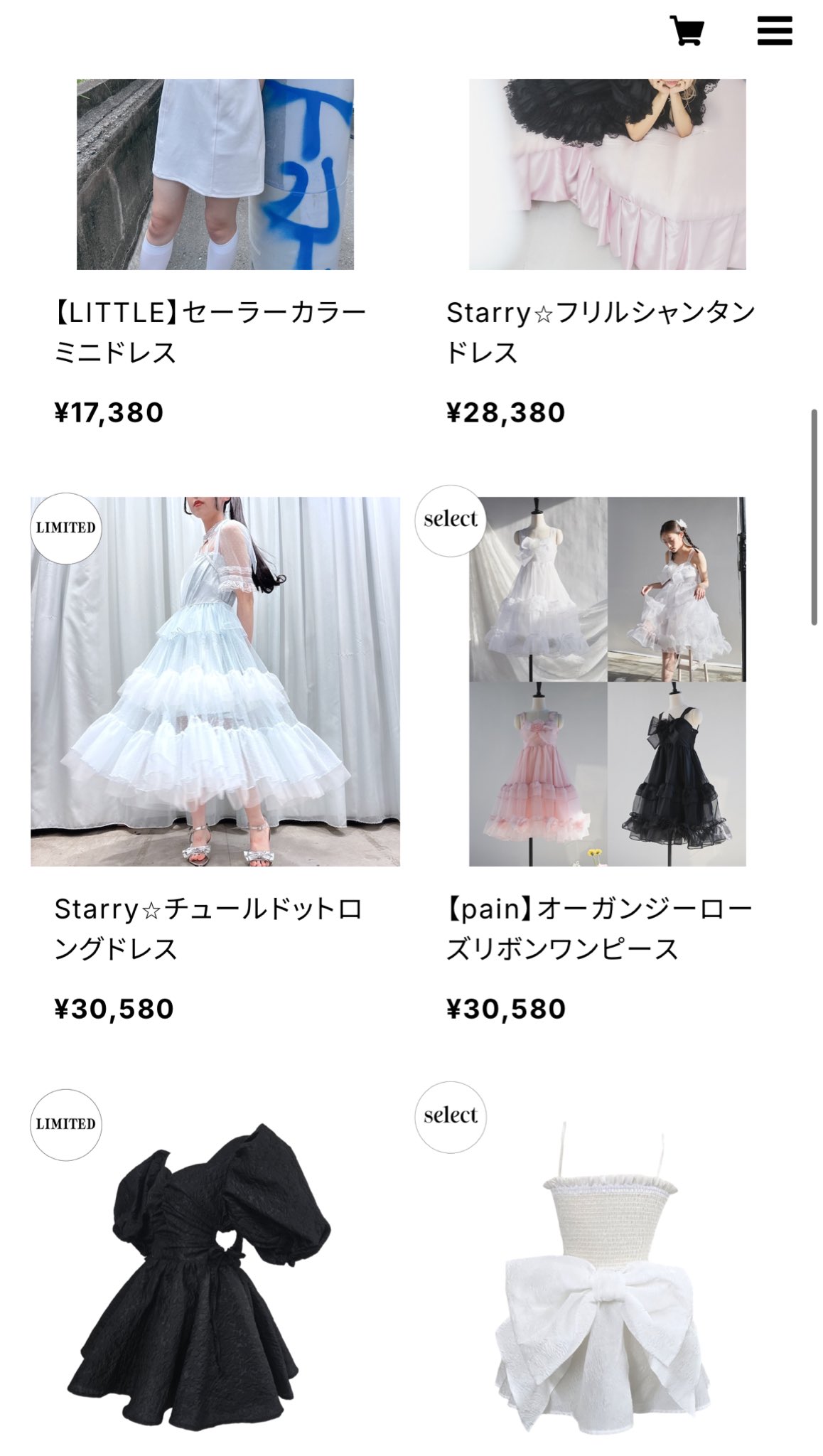 lilLilly Starry フリルシャンタンドレス lilLilly Starry フリル