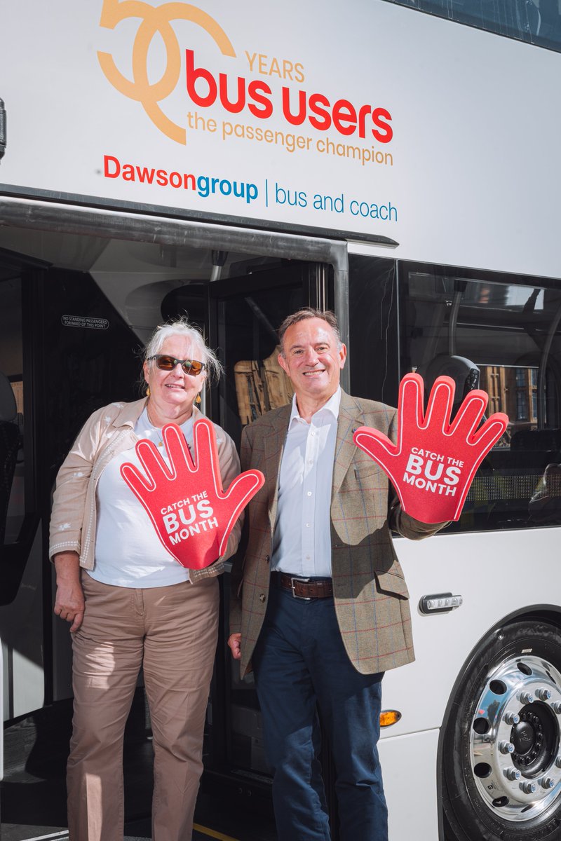 BusUsersUK's tweet image. The All-Party Parliamentary Group for Bus and Coach and Dawsongroup turned out in style to support this year's #CatchTheBusMonth with a #CTBM25 branded bus in Old Palace Yard, Westminster #GetOnBoard #LoveTheBus