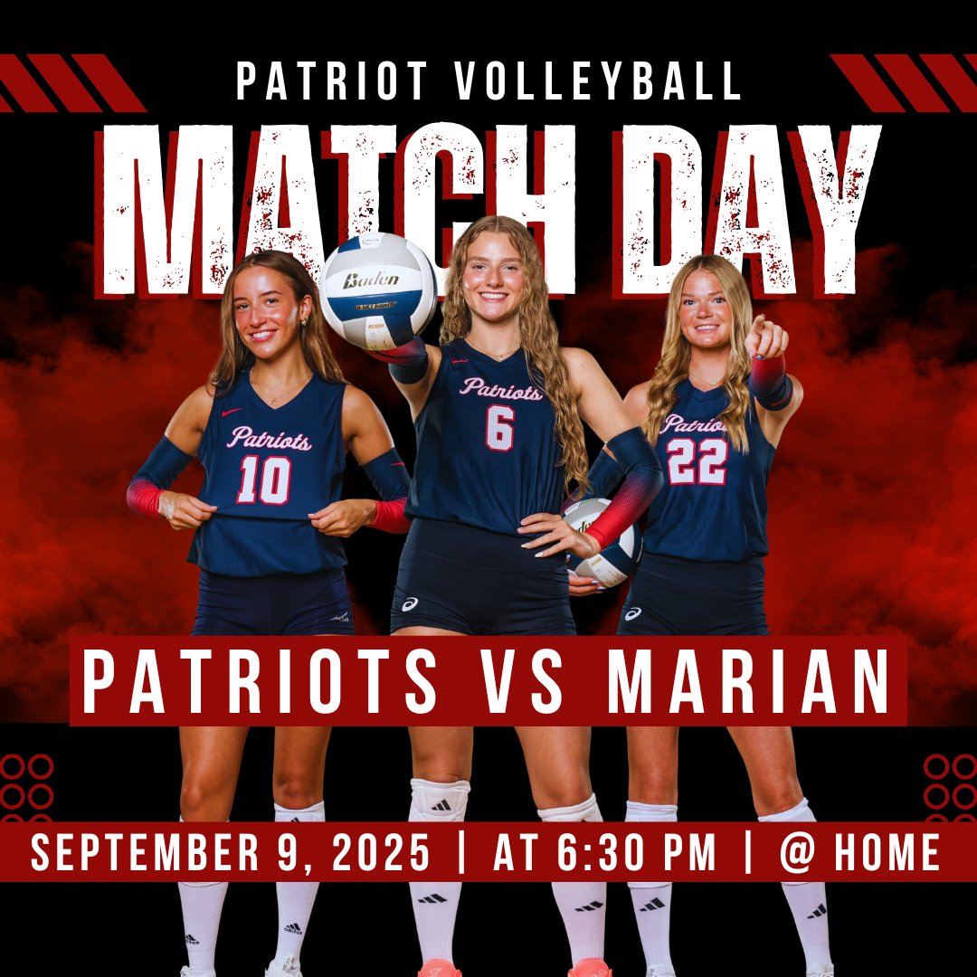 VolleyPats's tweet image. Top Ten Battle in the Metro tonight at OUR HOUSE!!!

 #4 Marian vs #5 Millard South

F/R - 4:30
JV - 5:30
V - 6:30

#BETHERE