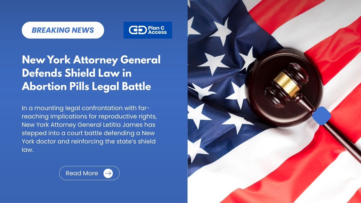 pillaccess's tweet image. New York AG Letitia James is defending the state’s Shield law after Texas tried to enforce a $113K judgment against a NY doctor who mailed abortion pills to a Texas patient.

Learn more: plancaccess.org/news/new-york-…

#ReproductiveRights #ShieldLaw #AbortionAccess
