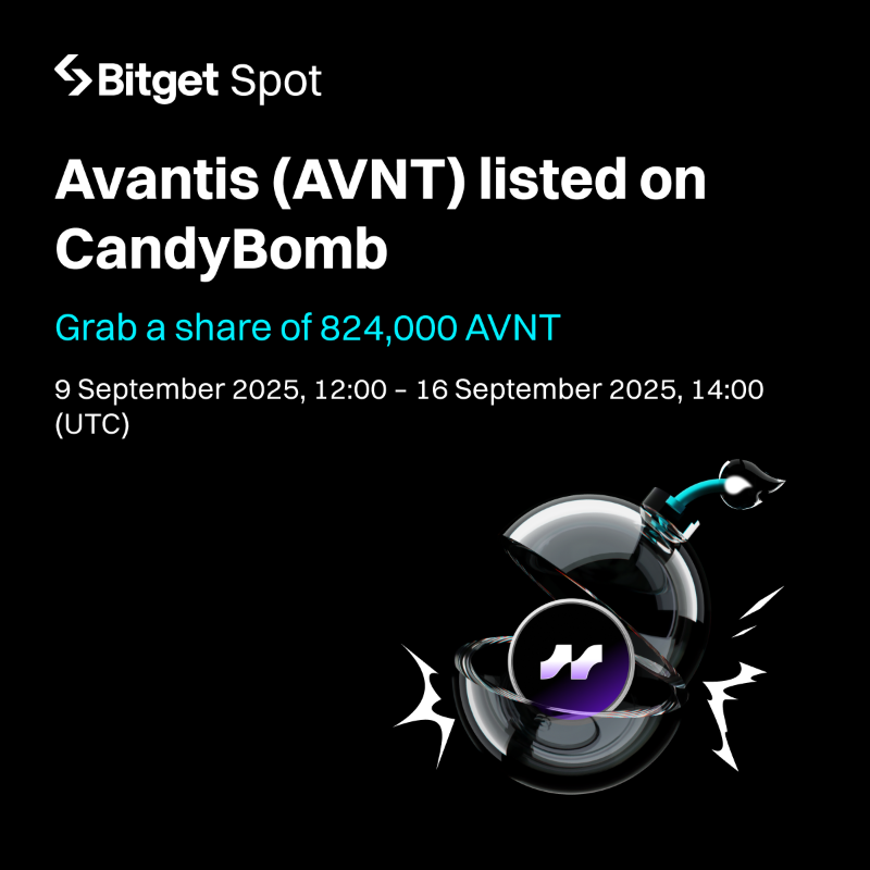 bitget's tweet photo. $AVNT @avantisfi is now available on #CandyBomb! 

🍬 Deposit or trade to grab a share of 824,000 AVNT. 

👉 Join now: https://t.co/5a9WjbyzEo