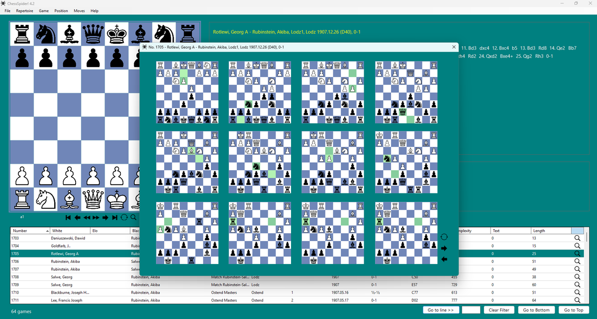 chessbites's tweet photo. ChessSpider! 4.2 just released, packed with new features and optimisations.
https://t.co/oeFSLkzyhf

Below is the new Games overview mode. https://t.co/A5FSHDPXM2
