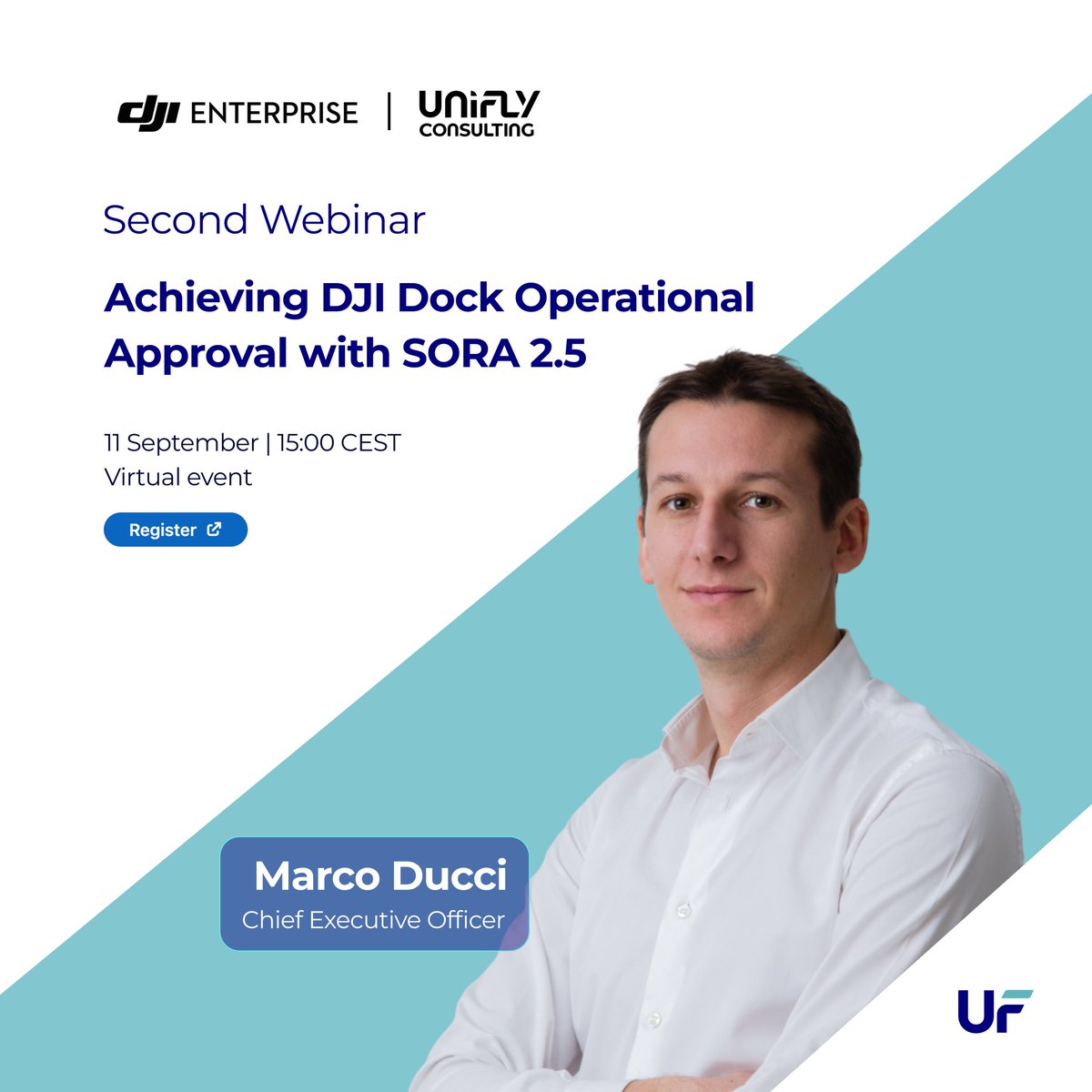 ⏳Only 2 days left to register to our webinar "Achieving DJI Dock Operational Approval with SORA 2.5". Link here: enterprise-insights.dji.com/achieving-dji-…
📅15:00 CET, Sep 11
📍Online
🎙With Marco Ducci, CEO of Unifly Consulting  and member of the JARUS working group that developed SORA itself.