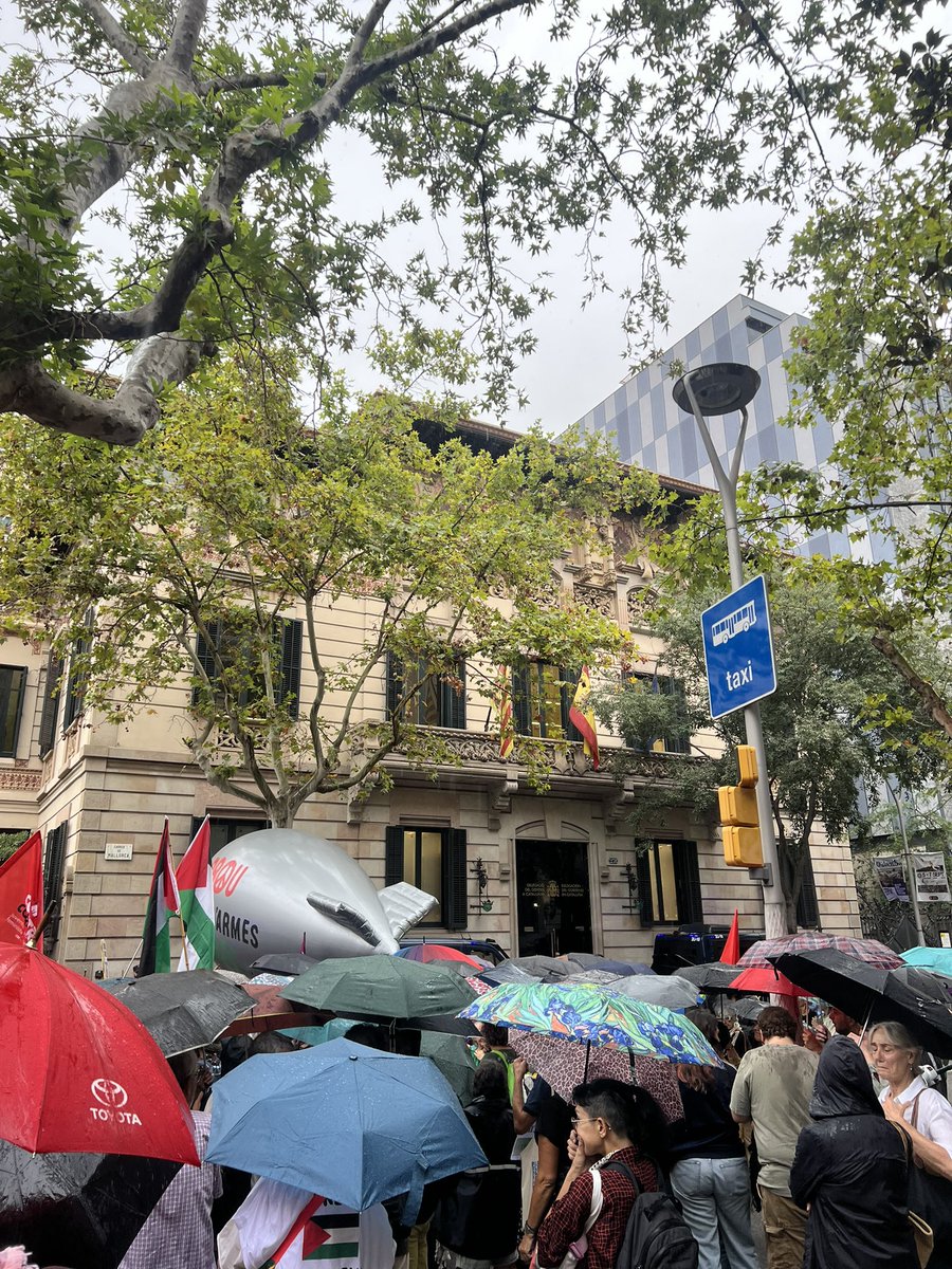 La pluja no atura la mobilització.
Sortirem al carrer fins que Palestina sigui lliure 🇵🇸