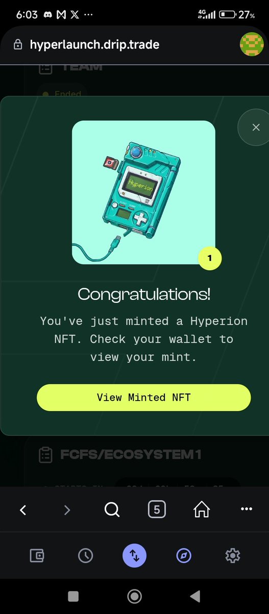 Dikko341's tweet image. Mint @hyperionsNFT now or regret later.
Never fade this nft minting with just $4 before it&apos;s too late .
@hyperionsNFT I&apos;m bullish on you 🔥🔥✌️