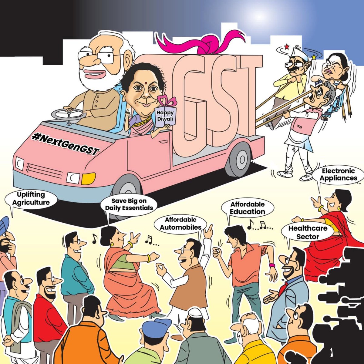 #NextGenGST है खुशियों का रथ, 

देश का विकास रोकने वाले, पीछे हट!