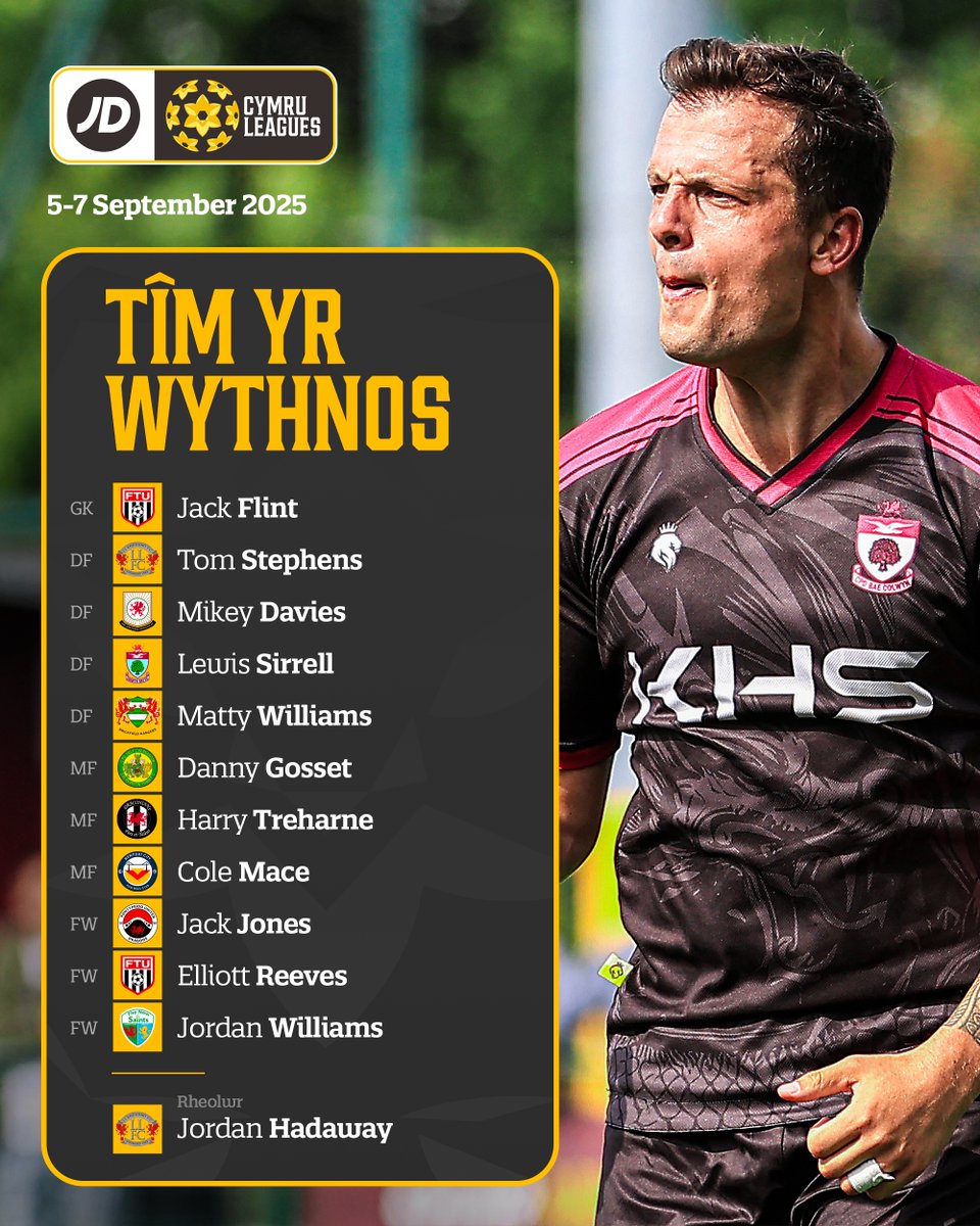 🌟 TEAM OF THE WEEK 🌟

Presenting the best XI from the weekend’s #JDCymruLeagues action 👇