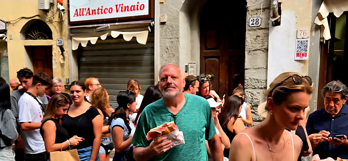 All'Antico Vinaio did not disappoint for lunch! The fresh bread and ingredients made for one delicious sandwich!