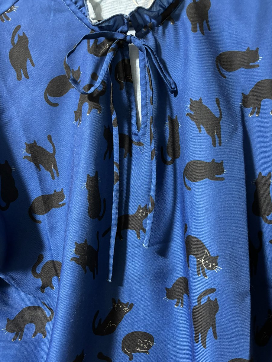 AnkpNn's tweet photo. おめでとうの9月9日
青い黒猫のシャツを見つけて購入
はやく帰って来て欲しいな
元気でいてください
 #0000ff https://t.co/B1P6bJn3ga
