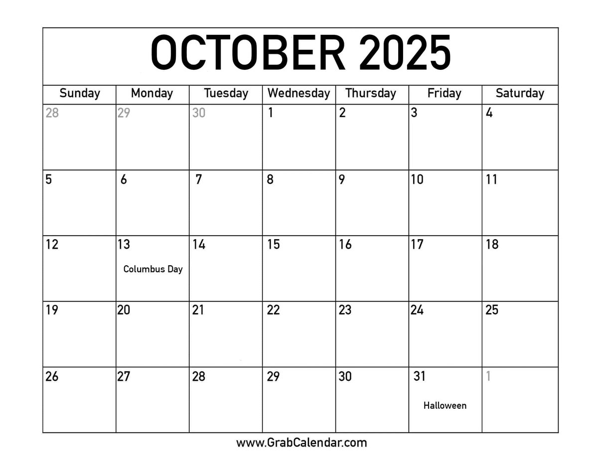 CalendarGrab's tweet photo. 🍁 Embrace October with my October 2025 printable calendar! 31 days filled with autumn colors, cozy planning space, and highlights like Columbus Day &amp; Halloween. Download here: https://t.co/WR7LMvuwgG 🎃📅✨ #October2025 #CalendarDesign #PrintableArt https://t.co/2wLIFJTVng