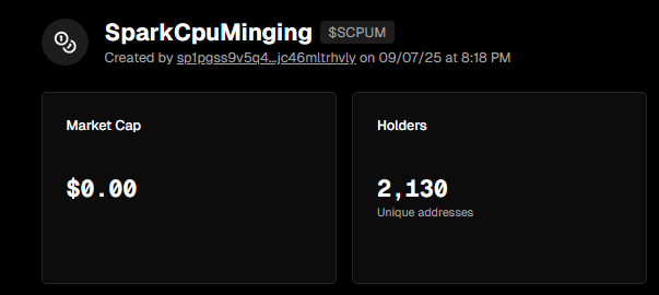 SPARK CPU MINING tweet media