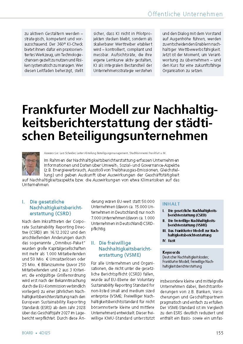 disruptive_team's tweet photo. 🌍 Das Frankfurter Modell zeigt, wie kommunale Unternehmen Nachhaltigkeitsberichte auch ohne CSRD-Pflicht umsetzen können:
✔️ VSME-Standard
✔️ Workshops
✔️ Hilfsmittel
✔️ Praxisbeispiele
👉 Details in den Bildern!
#Nachhaltigkeit #CSRD #KommunaleBeteiligungen #ÖD https://t.co/uSfDcREItQ