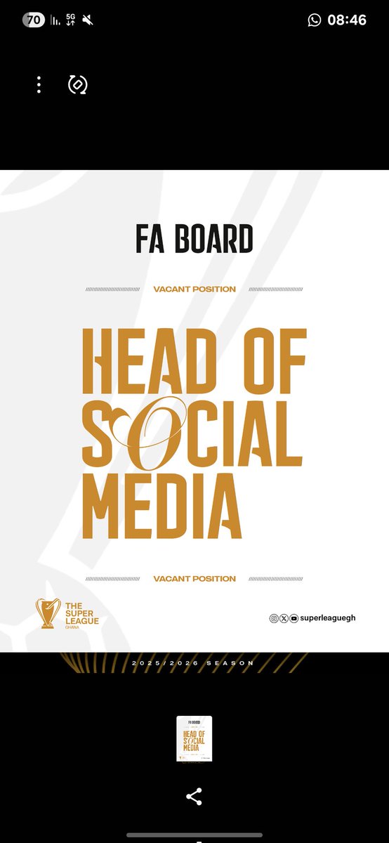 🚨 Join the FA! 

We have opened positions for the following positions:
- Finance Officer
- Head of Social Media
- Head of Marketing

Apply via: docs.google.com/forms/d/e/1FAI…