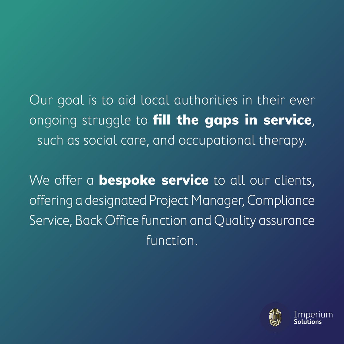 imperiumsols's tweet image. We can be your service delivery partners ๐ค
View our current project support programmes: loom.ly/aBP0go8
If you're interested and would like more information, have a chat with our expert team on 0203 8929 344! ๐
#projectsolutions #socialcare #occupationaltherapy
