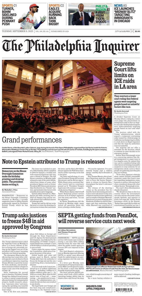 🇺🇸 SEPTA Getting Funds From PennDot, Will Reverse Service Cuts Next Week

▫<a href="/gill_mcgoldrick/">Gillian McGoldrick</a> <a href="/tomfitzgerald/">tomfitzgerald</a> 
▫is.gd/LRjihD

#frontpagestoday #USA <a href="/PhillyInquirer/">The Philadelphia Inquirer</a> 🇺🇸