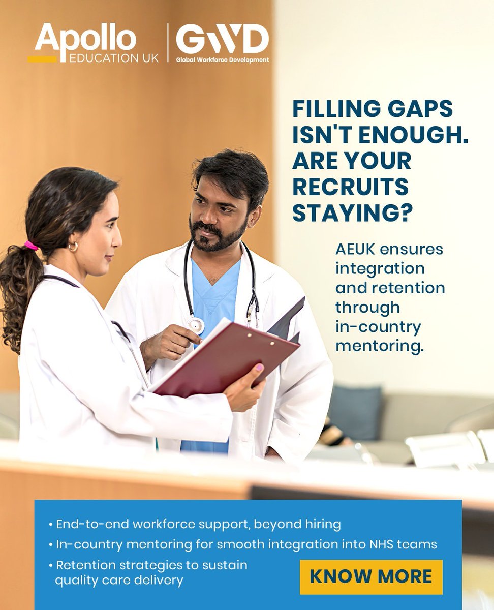 At #AEUK, we go beyond hiring by providing in-country mentoring, retention strategies &amp; end-to-end workforce support that empower healthcare professionals to integrate seamlessly &amp; sustain long-term success within NHS teams. For more info, contact us at: calendly.com/abbeygail-apol…