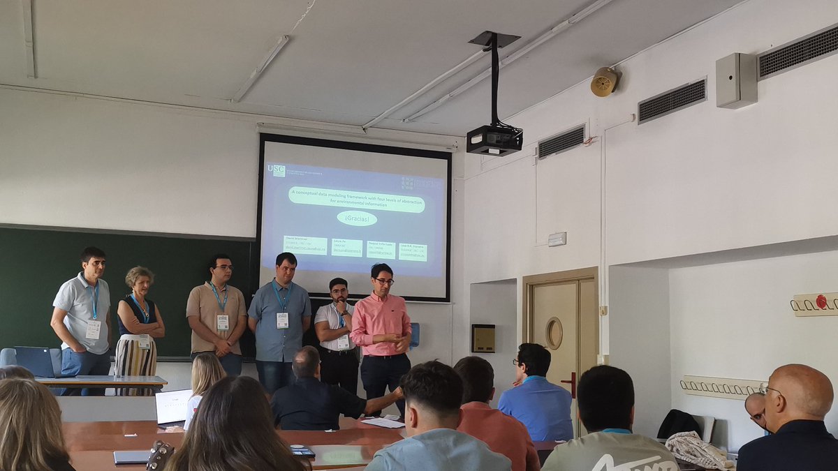 Presentación de José Ramón Ríos Viqueira en JISBD 2025 del artículo relevante: A conceptual data modeling framework with four levels of abstraction for environmental information