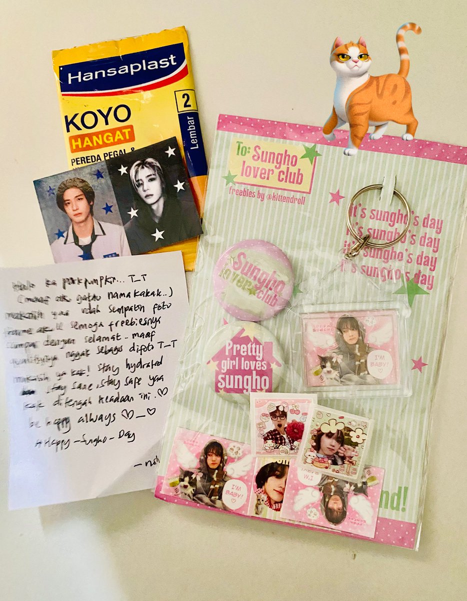 Maaf gabisa foto mail yg layak dan estetik kayak orang2, tp ini freebiesnya cakep banget kaak, thank you <a href="/kittendroll/">nou. ☆</a> 🥹🫶
Happy Sungho Day 💕