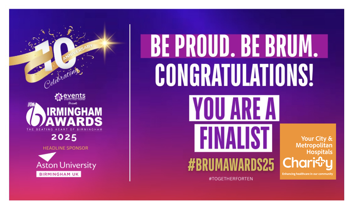 SWBHCharity's tweet image. 🎉 We’re thrilled to be a finalist for Charity of the Year at the #BirminghamAwards 2025!

Thank you to our amazing staff, volunteers, donors &amp;amp; community for your support.

Vote for us here: birminghamawards.co.uk
Voting closes Sun 14 Sept, midnight.

#SWBH #CharityOfTheYear