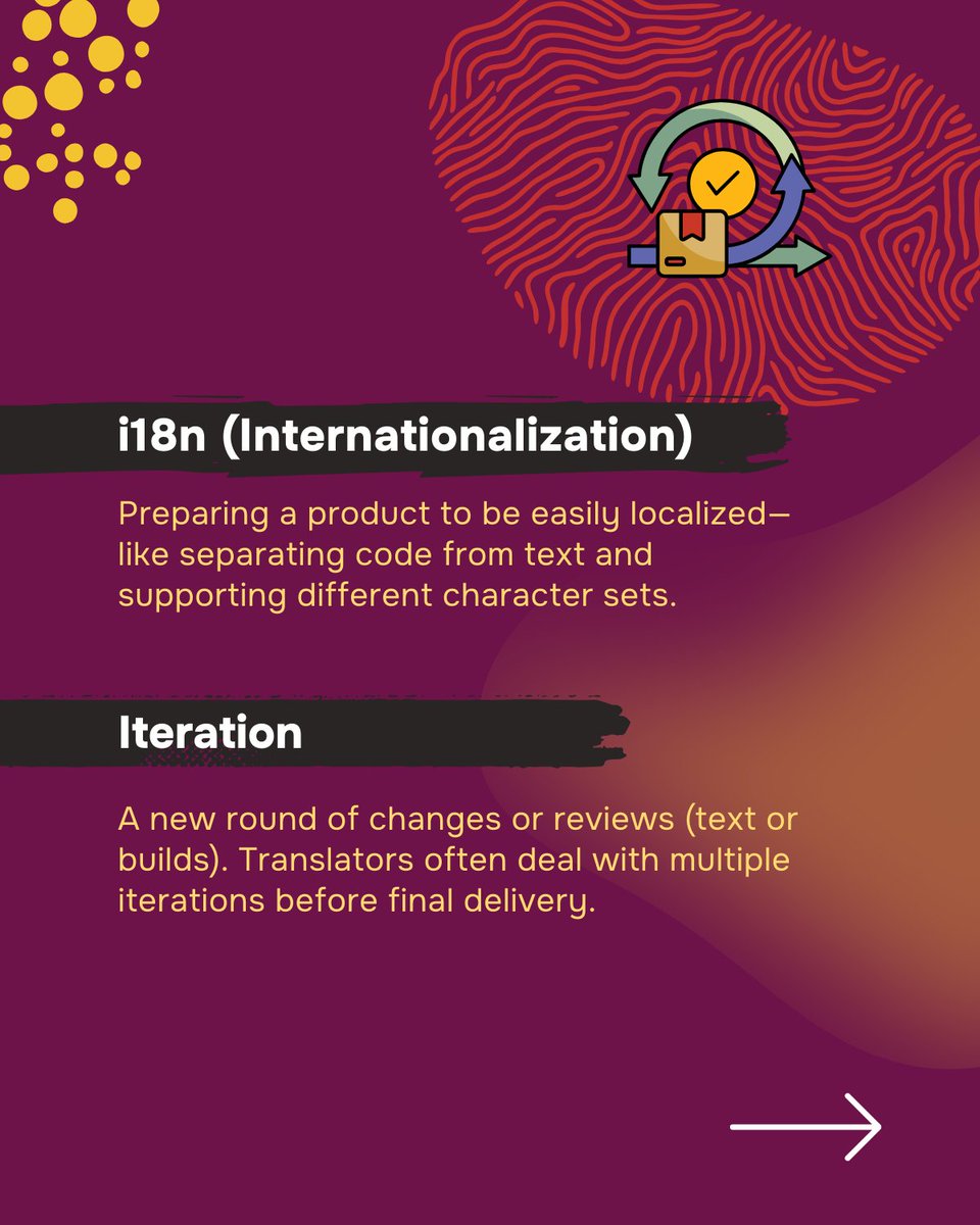 nativeprime's tweet image. Updates from the game localization glossary! 🎮

New to localization PM? Or just want to sound cooler in meetings? We’ve got you. Here&apos;s more lingo you’ll hear on the daily.

#GameLocalization #AudioLocalization