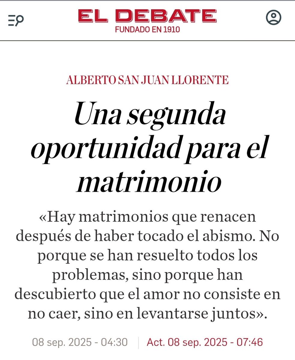 Ayer <a href="/eldebate_com/">El Debate</a> publicó un artículo que escribí con mucho cariño y que espero os guste mucho. Os comparto el enlace: eldebate.com/familia/202509…