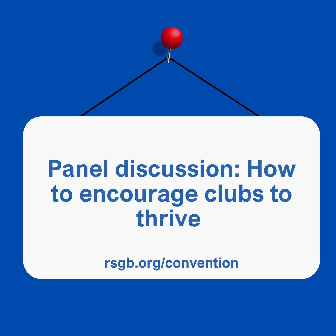 📣New to the #RSGBconvention for 2025!

In a new-style presentation, representatives from four #amateurradio clubs will be joining a panel at the Convention. They'll each discuss different aspects of their club activities that are contributing to the club’s success and growth.