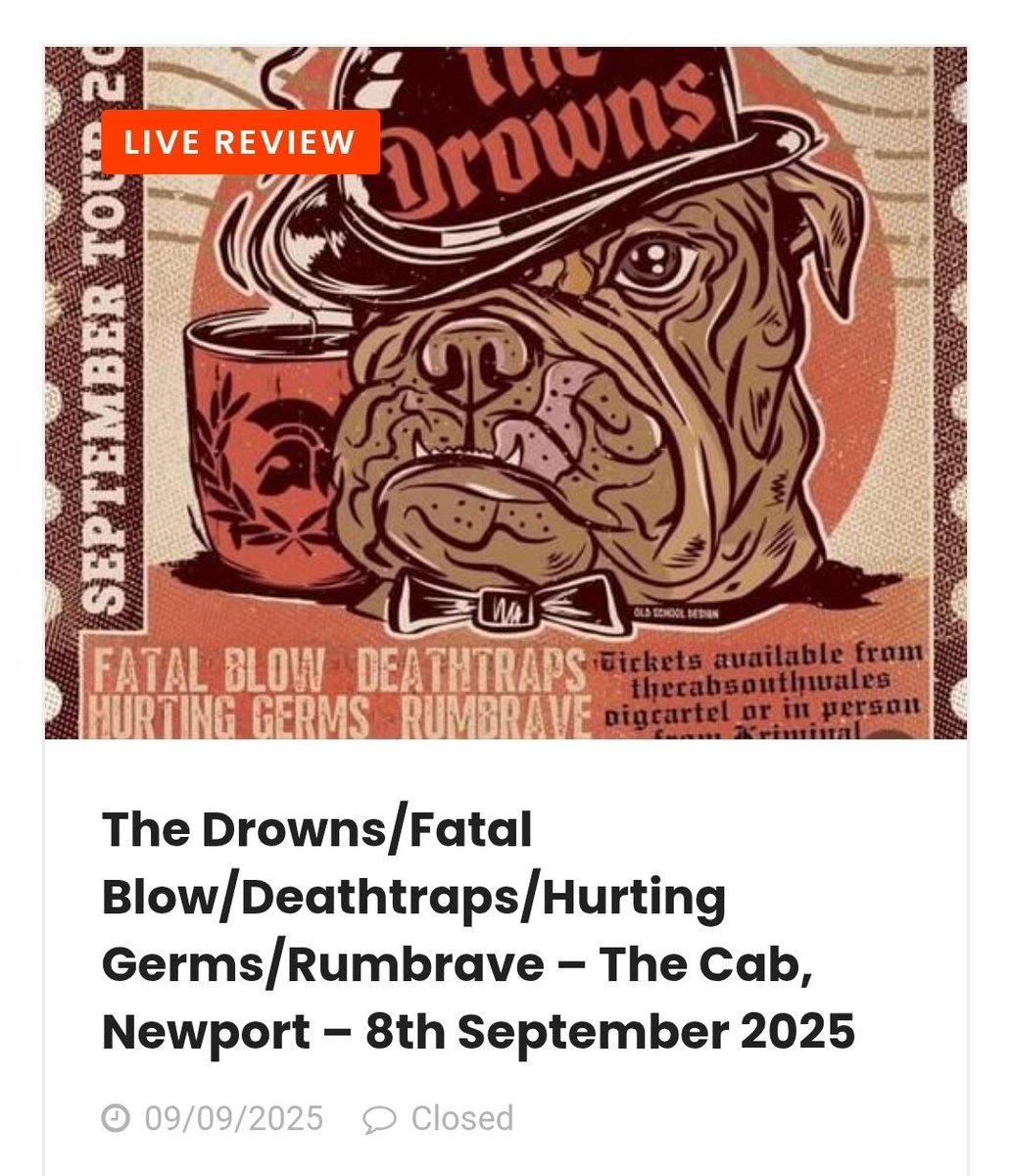 R.P.M. NEWS (@rpmnews1) on Twitter photo rpmonline.co.uk/?p=27000 #thedrowns live in Newport. Check it out at the link <a href="/Deathtrapsband/">★ 𝕯𝖊𝖆𝖙𝖍𝖙𝖗𝖆𝖕𝖘 ★</a> <a href="/piratespress/">PiratesPress Records</a> #fatalblowband #hurtinggerms <a href="/rumbrave/">Rumbrave</a> rpmonline.co.uk/?p=27000 #thedrowns live in Newport. Check it out at the link <a href="/Deathtrapsband/">★ 𝕯𝖊𝖆𝖙𝖍𝖙𝖗𝖆𝖕𝖘 ★</a> <a href="/piratespress/">PiratesPress Records</a> #fatalblowband #hurtinggerms <a href="/rumbrave/">Rumbrave</a>
