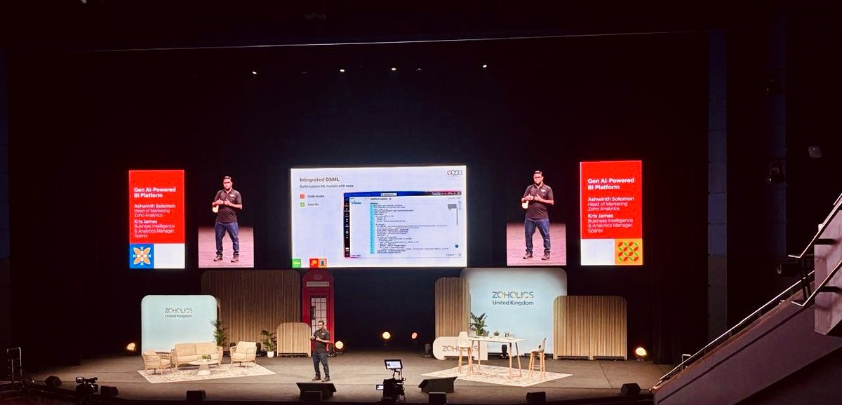 zohodataprep's tweet image. 🤩What an incredible time at #ZoholicsUK! Big thanks to Christian James from Sparex Ltd & Ashwinth for the Zoho Analytics & DataPrep session. See you'll at our next session - Dashboarding & Data Storytelling 🎯
Let's go! 🚀
#ZoholicsUk #ZoholicsEvent