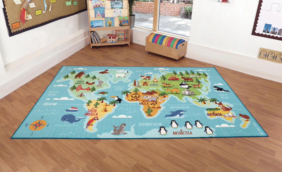 HOSEducation's tweet photo. Discover the Kit for Kids Animals and Places of the World Carpet – Perfect for Classrooms &amp; Nurseries https://t.co/e3vRADTuaX Creating a fun, educational, and welcoming learning space is essential in early years and primary classrooms. #eyfs #schools https://t.co/dpBeU9nS1k