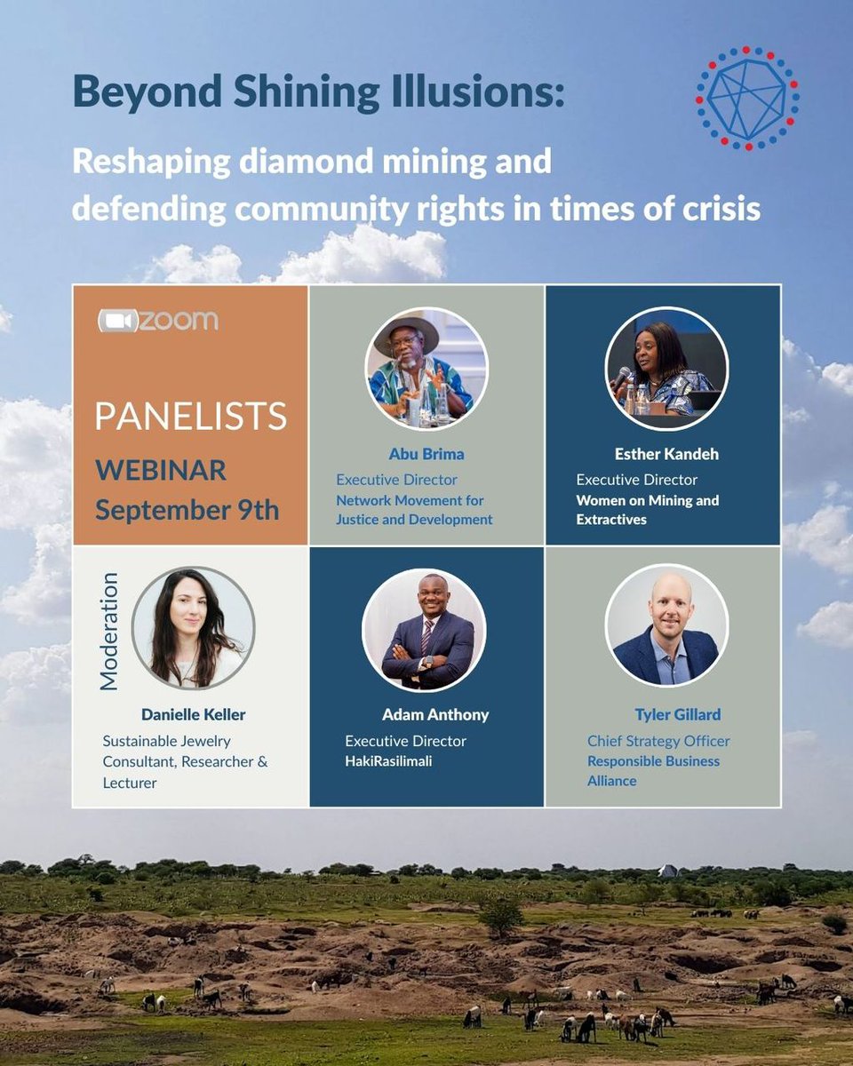 KP_CivilSocietyCoalition (@kpcivilsociety1) on Twitter photo 💎Plus que quelques heures / Only a few hours before the start of our conversation on “Beyond Shining Illusions: Reshaping Diamond Mining and Defending Community Rights in Times of Crisis”.
This panel will explore how to address the gap between expectations around responsible 💎Plus que quelques heures / Only a few hours before the start of our conversation on “Beyond Shining Illusions: Reshaping Diamond Mining and Defending Community Rights in Times of Crisis”.
This panel will explore how to address the gap between expectations around responsible