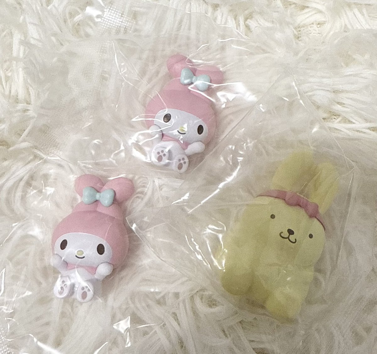 OnceCherry_y's tweet photo. サンリオ 交換 なりきりうさぎさんフィギュア  ガチャガチャ

譲）ポムポムプリン、マイメロ

求）シナモロール、ウサハナ

郵送にて交換です📮
お気軽にお声掛けください！！ https://t.co/YPZHLYb81q