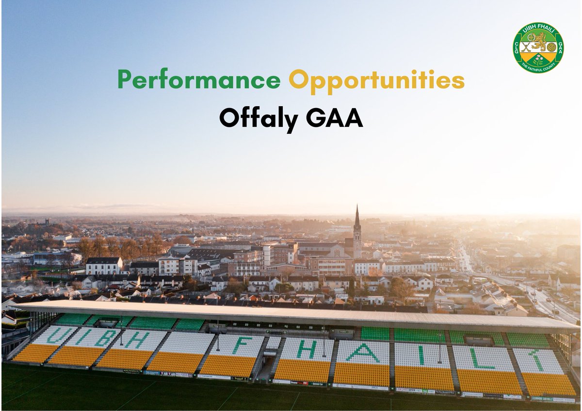 𝘼𝙥𝙥𝙡𝙞𝙘𝙖𝙩𝙞𝙤𝙣 𝙛𝙤𝙧 𝙋𝙚𝙧𝙛𝙤𝙧𝙢𝙖𝙣𝙘𝙚 𝙍𝙤𝙡𝙚𝙨

Offaly GAA is seeking expressions of interest from individuals who would like to contribute to our performance teams in the areas of Performance Analysis, Nutrition, and Strength &amp; Conditioning.

These roles will